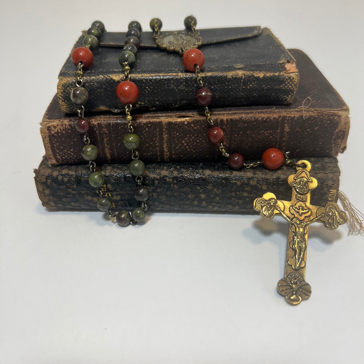 Our Lady of Fatima Rosary | Bloodstone & Red Jasper
