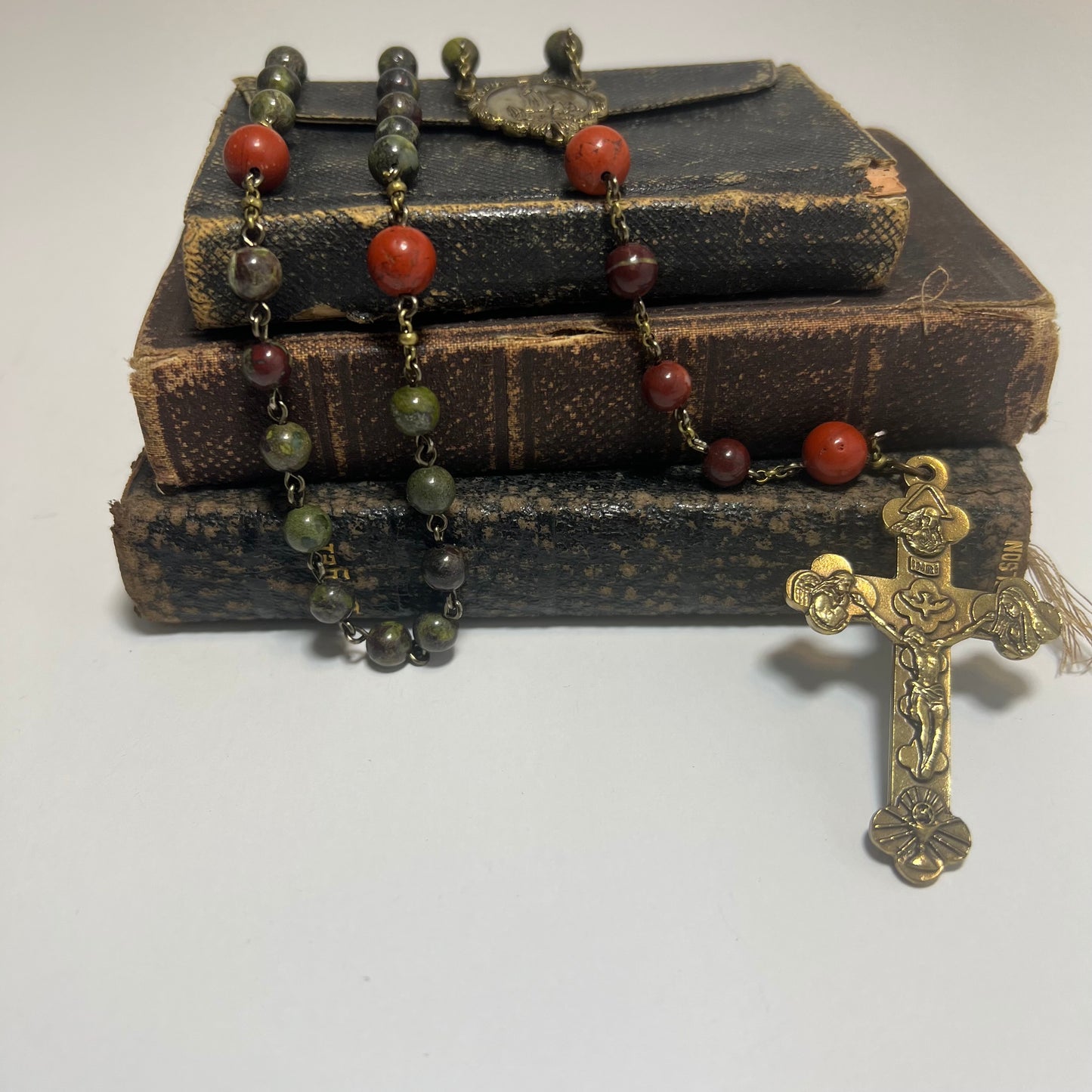 Our Lady of Fatima Rosary | Bloodstone & Red Jasper