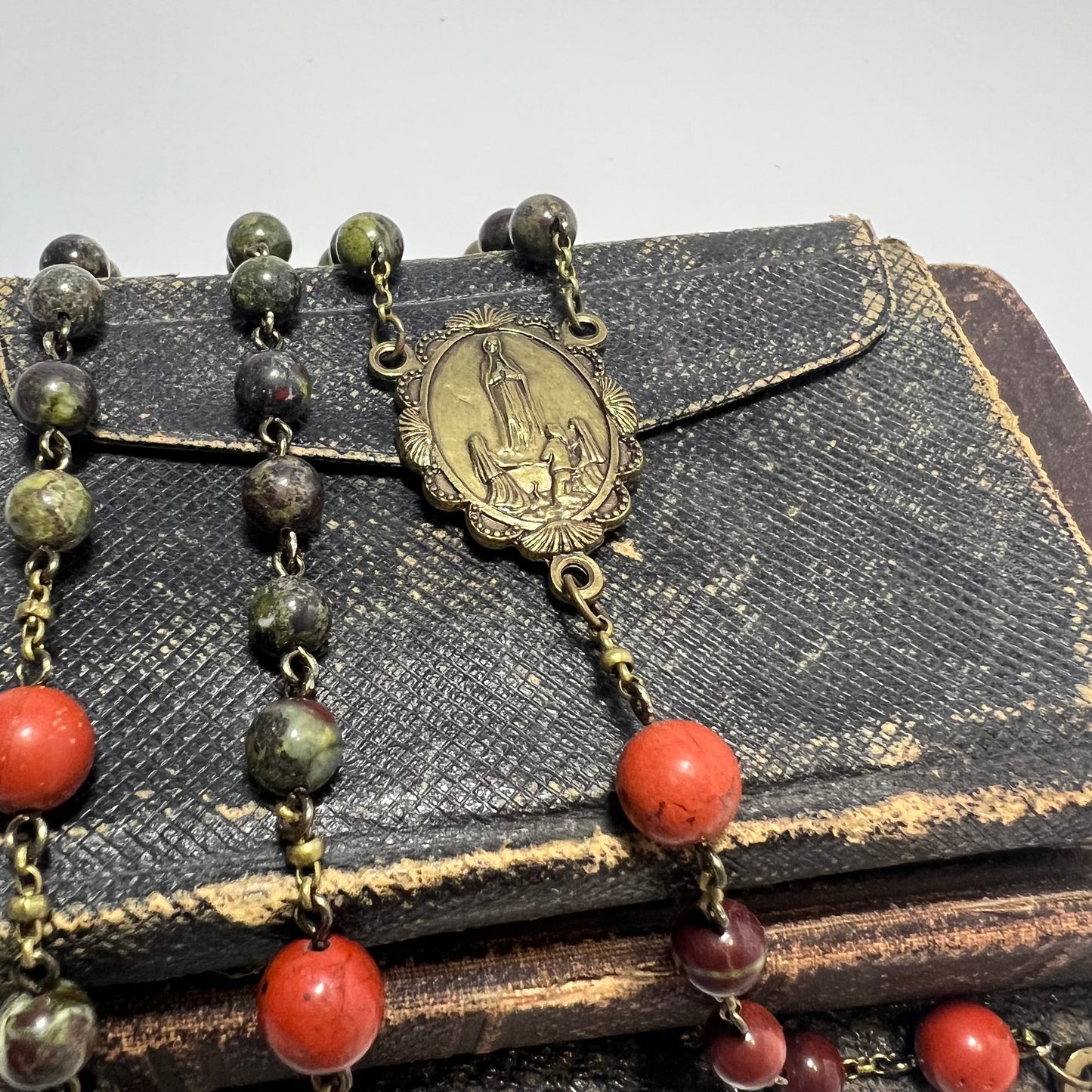 Our Lady of Fatima Rosary | Bloodstone & Red Jasper
