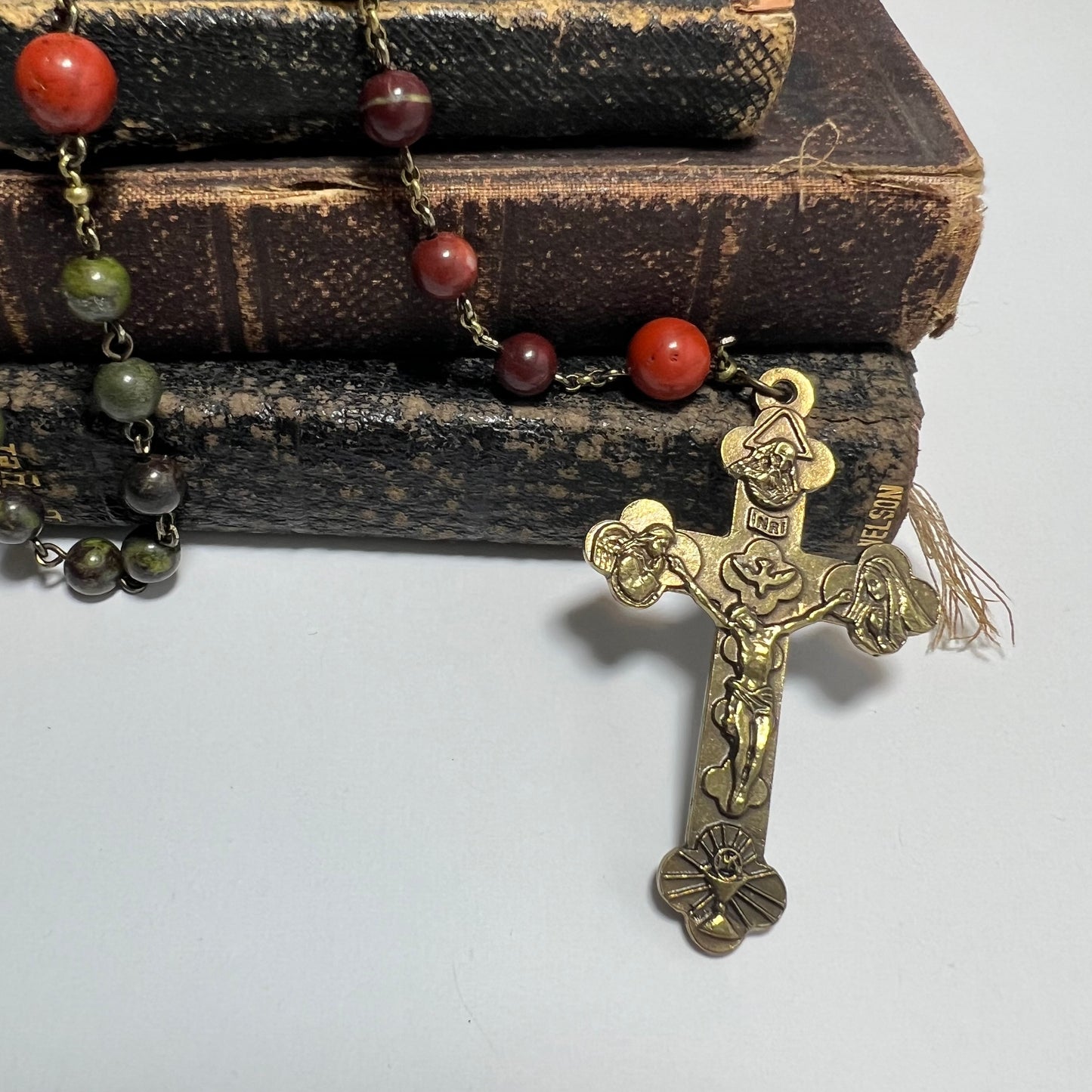 Our Lady of Fatima Rosary | Bloodstone & Red Jasper